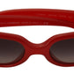 Elegant Rectangular Men's Red Sunglasses