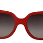 Elegant Rectangular Men's Red Sunglasses