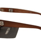 Chic Rectangular Brown Gradient Sunglasses