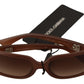 Chic Rectangular Brown Gradient Sunglasses