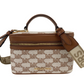 Jet Set Medium Luggage Jacquard Canvas Zip Trunk Crossbody Handbag