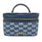 Jet Set Medium Navy Multi Jacquard Canvas Zip Trunk Crossbody Bag