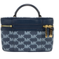 Jet Set Medium Navy Multi Jacquard Canvas Zip Trunk Crossbody Bag