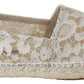 Elegant Beige Espadrilles Flat Shoes