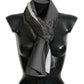 Elegant Gray Silk Floral Wrap