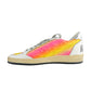 Multicolor Calfskin Sneakers with Silver Accents