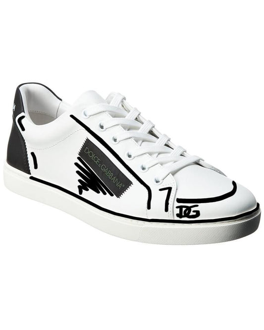 White Calfskin Men Sneaker