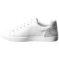Elegant White Calfskin Sneakers for Men