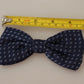 Elegant Dark Blue Silk Bow Tie
