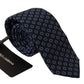 Elegant Silk Necktie in Dark Blue