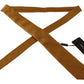 Elegant Brown Silk Men's Tie
