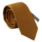 Elegant Brown Silk Men's Tie
