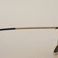 Elegant Round Metal Sunglasses with Rose Detail