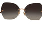 Elegant Gold-Tinted UV Protection Sunglasses