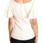 Elegant White Boat Neck Blouse