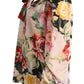 Elegant Floral Silk Ascot Blouse