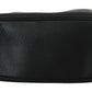 Sleek Black Leather Wristlet Clutch Bag