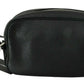 Sleek Black Leather Wristlet Clutch Bag