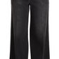 Elegant Wide Leg Gray Wash Denim