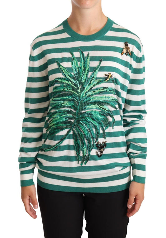 Elegant Striped Cashmere-Silk Sweater