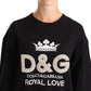 Crystal Logo Embellished Cotton Sweatshirt
