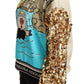 Multicolor Sequined Pig Print Sweatshirt