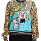Multicolor Sequined Pig Print Sweatshirt