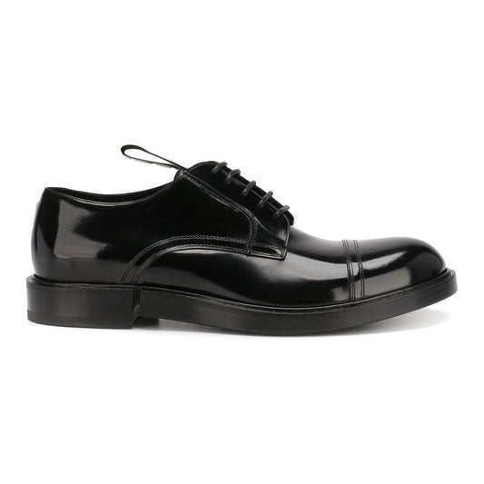 Black Calfskin Men Derby Shoe