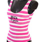 Pink Stripe Ibiza Print Swimsuit