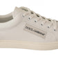 Elegant White Leather Casual Sneakers