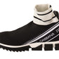 Sculptural Sole Casual Sneakers in Black