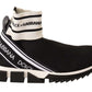 Sculptural Sole Casual Sneakers in Black