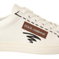 Elegant White Leather Casual Sneakers