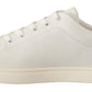 Elegant Black & White Leather Sneakers