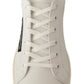 Elegant Black & White Leather Sneakers