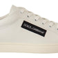 Elegant Black & White Leather Sneakers