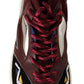 Multicolor Leather Low Top Sock Sneakers