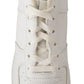 Chic White Leather Low Top Sneakers