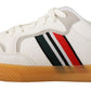 Chic White Low Top Leather Sneakers