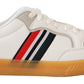 Chic White Low Top Leather Sneakers