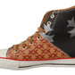 Multicolor High Top Leather Sneakers