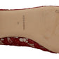 Ravishing Red Crystal Buckle Ballet Flats