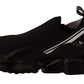 Chic Black Sorrento Elastic Logo Sneakers