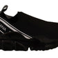 Chic Black Sorrento Elastic Logo Sneakers