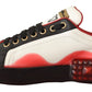 Elegant Multicolor Leather Low Top Sneakers