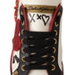 Elegant Multicolor Leather Low Top Sneakers