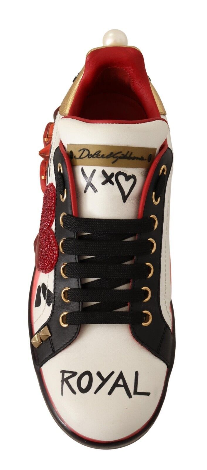 Elegant Multicolor Leather Low Top Sneakers