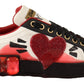 Elegant Multicolor Leather Low Top Sneakers