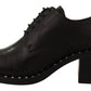 Studded Oxford Elegance Leather Heels
