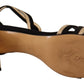 Elegant Suede Leather Heeled Sandals